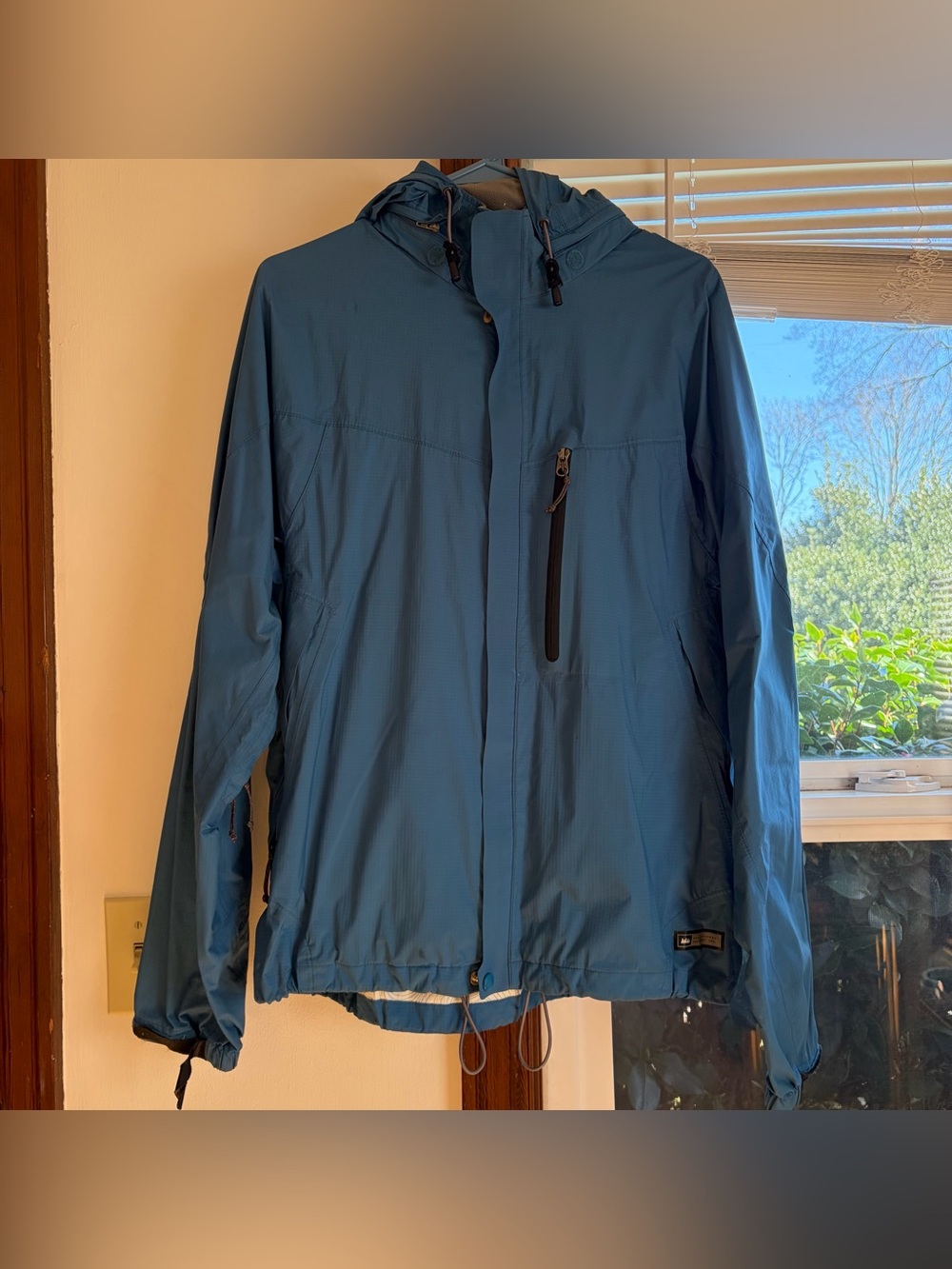 Men's Blue Hooded rain Jacket